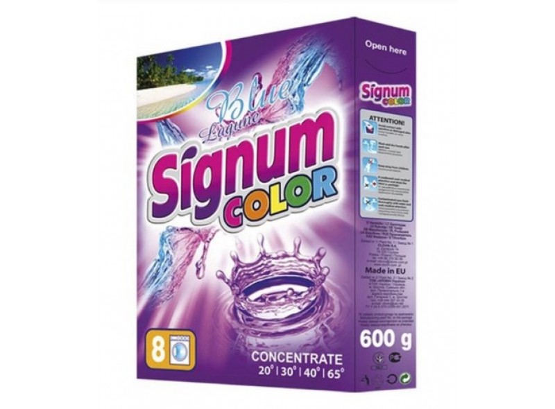 Стиральный порошок Signum Сolor 600 г, к/к (97-113)